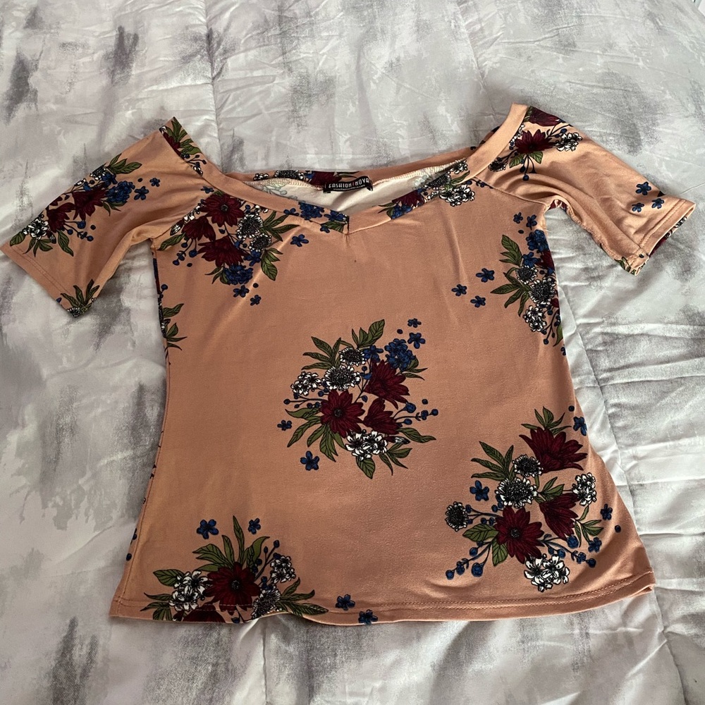 Floral off the shoulder top